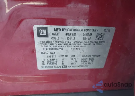 2014 Buick Encore Leather z USA, uszkodzony, nr VIN KL4CJCSB0EB567289